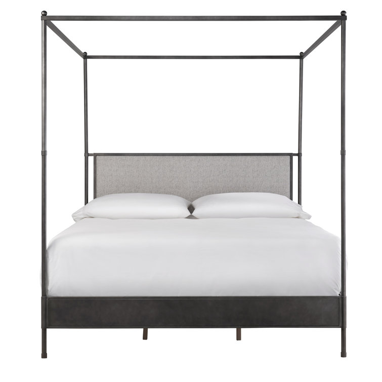 Bilbrook Upholstered Metal Canopy Bed